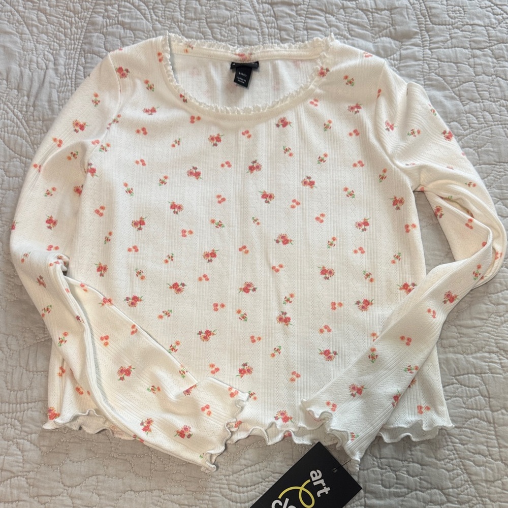 art class Cream Floral Long Sleeve Tee